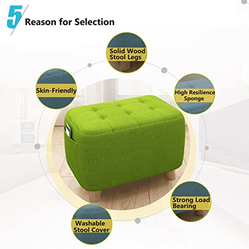Repose-Pieds Ottoman Rangement Intégré | Solution Gain de Place Pouf Carré - 4