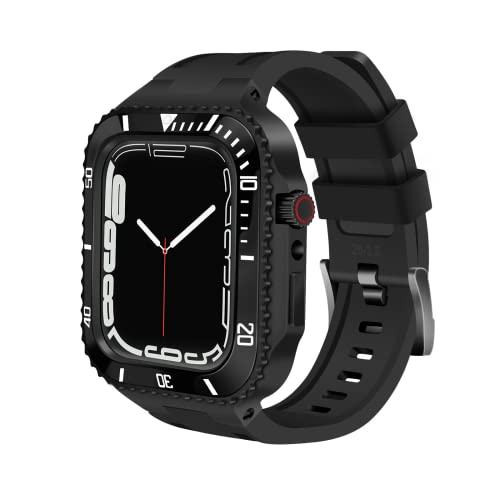 Kit housse iWatch 8 7 6 5 4 SE antichoc en métal et caoutchouc
