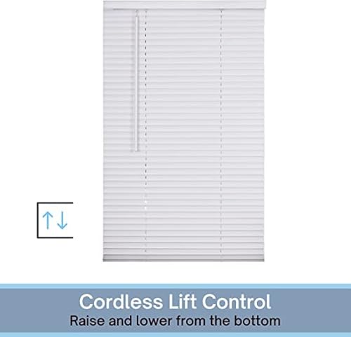 Lotus & Windoware Cordless 1" Vinyl Mini Blind 18" Wide X 72" Long, White (Mlx1872Wh) #TOP1