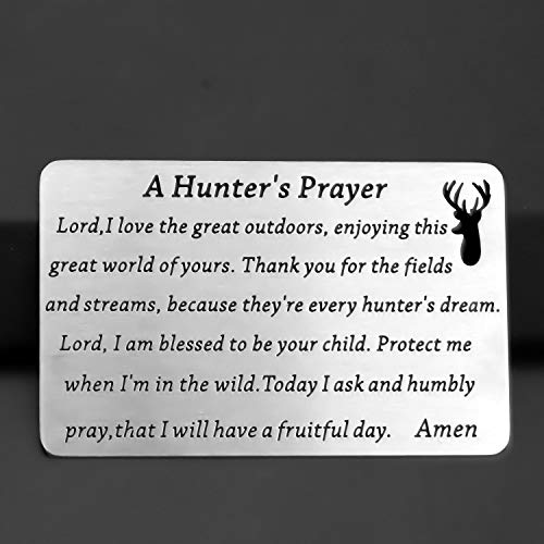 LQRI A Hunter's Prayer Wallet Card Lord I Love The Great Outdoors Enjoying This Great World Of Yours Wallet Card Hunting Jewelry2