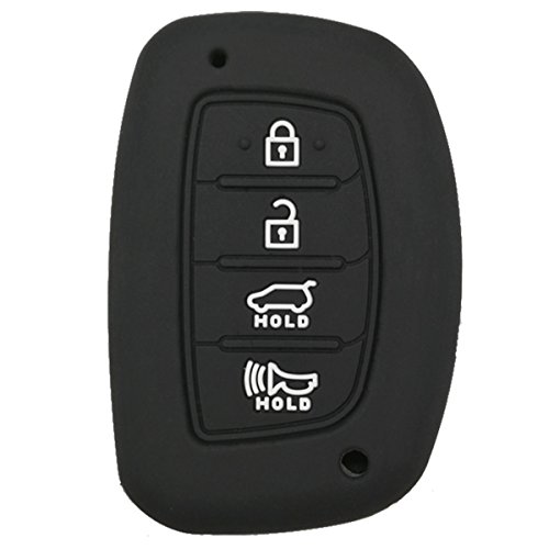 Coolbestda 2Pcs Rubber Key Fob Remote Cover Case Keyless Entry Jacket Holder For 2018 2019 2020 2021 Hyundai Tucson Ioniq Sonata Elantra (Not Fit Flip/Pop Out/Folding Key #TOP4