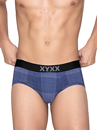 Image of XYXX Men's Blox Tencel Micromodal Regular Fit Printed Antimicrobial Briefs with No Marks Waistband (Pack of 2)