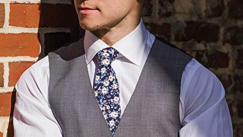 Image of Kebocis Mens Skinny Cotton Floral Tie for Men