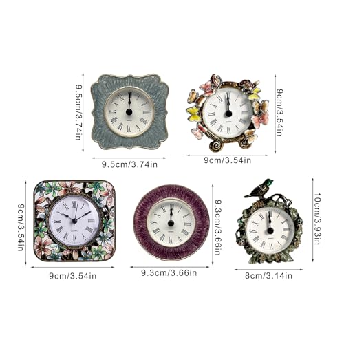 Reloj de mesa retro con maquinaria silenciosa de alta precisión 7