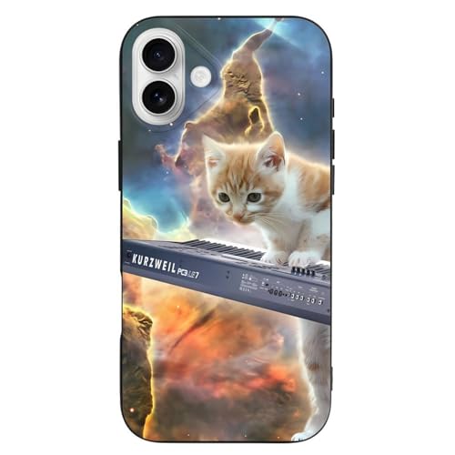 �F���̔L for iPhone 16 Plus�p �P�[�X TPU�� �ϏՌ� ���h�~ ���΂ݖh�~ �����x�J�b�g ���^�y�� �A�E�g�h�A ����p