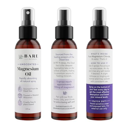 Bare Botanics Unscented 4Oz Pure Magnesium Oil Spray From The Dead Sea thumb #5