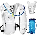 ONETOALL Chaleco Running Hombre Mujer, Ligero Moch...: LIGEREZA Y AJUSTE PERFECTO: Este chaleco trail running hombre mujer se desvanece al correr: 150 g de peso ultraligero, tirantes de malla transpirable y cincha pectoral regulable y desmontable. Se adapta al cuerpo sin balanceos, espalda seca y estable...