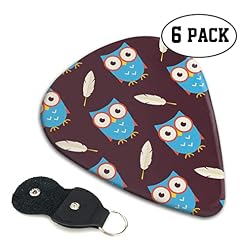 FUCVNPZ Lot de 6 médiators en celluloïd, motif hibou, fins, moyens et lourds pour guitares acoustiques, électriques… - Les Beatles, Paul McCartney, John Lennon, RIngo Starr, George Harrison FUCVNPZ Lot de 6 médiators en celluloïd, motif hibou, fins, moyens et lourds pour guitares acoustiques, électriques… – Image 4