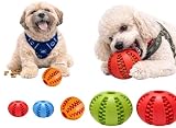 Dusan Pet Store Interactive Dog Treat Ball Set (5 unidades) – Azul 5 cm, Rojo 5 cm y 7 cm, Naranja 6 cm, Verde 7 cm para perros