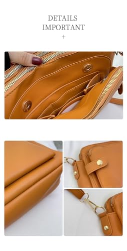 Crossbody Bags for Women, Crossbody Leather Shoulder Bags and Clutches for Women 3 Layer Crossbody Handbags2