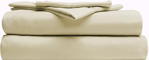 Pampered By Porsha Lujoso juego de sábanas, color crema (King)