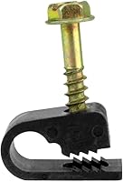 Skywalker Flexible Single Cable Screw Clips, 100 Pack Black - Damage-Free Management for Walls, Baseboards & Ceilings