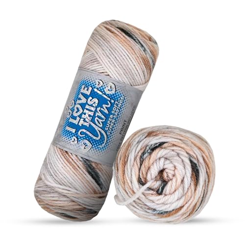 Image of Hobby Lobby Print I Love This Yarn, 100% Acrylic, 418 Sand Dunes | 4 Medium Weight, 252 Yards Per Skein, For Crocheting & Knitting