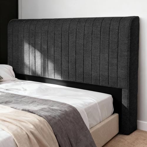 Eastrexon Chenille Boneless Queen Headboard, No Assembly Required - Black