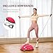 ZELUS Balance Ball Trainer with Resistance Bands and Foot Pump, Inflatable Yoga Ball for Home Gym Workouts, 23 Inch Exercise Half Ball for Balance Training Core Strength Fitness More, 330lb Cap