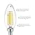 LUXRITE Vintage Candelabra LED Bulb 60W Equivalent, 550 Lumens, 4000K Cool White, LED Chandelier Light Bulbs 5W, Dimmable, Clear Glass, Filament Candle Bulbs, UL Listed, E12 Base (6 Pack)