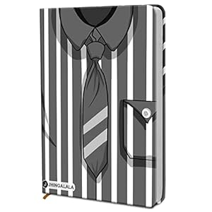 Jhingalala Tie Printed Hard Bound A5 Notebook Diary | Gift for Father, Brother, Husband, Boys, Men, Friends on Birthday…