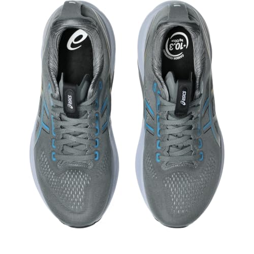 Image of ASICS Men's Gel-Kayano 32 Running Shoes, Steel Grey /Aegean Blue, 10