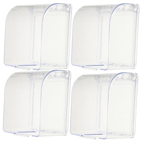 BUTIFULSIC 4pcs Switch Waterproof Cover Plug Protection Cover Wall Power Socket Outdoor Plug Safety Electrical Electrical Outlet Outdoor Rainproof Cover Switch Protector Clear Wall Plate