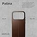 NOMAD Traditional Leather Case Brown Compatible with iPhone 17 Pro Leather Magsafe Charging Compatible Phone Case for iPhone 17 Pro