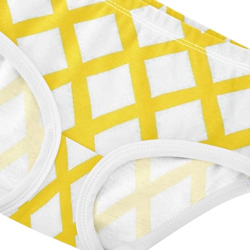 All Seasons Girls' Panties Briefs Underwear for Toddlers Yellow Plaid in Sizes 2T,3T, 4T, 5T, 6Y and 8Y4