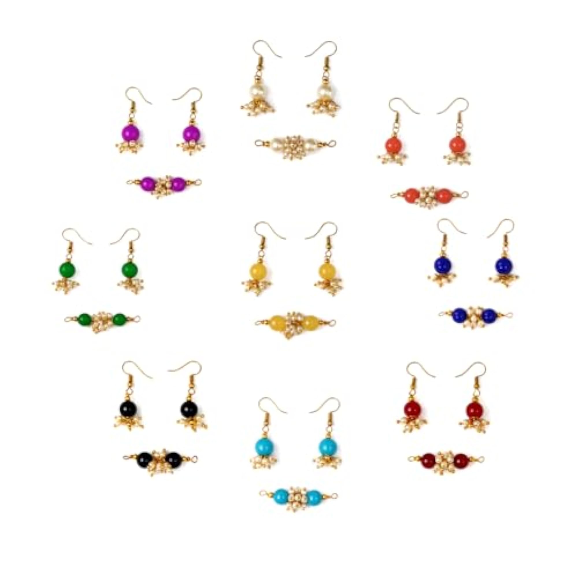 Fancy Golden Finish Changeable Pendant Combo Set for Women