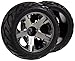 Traxxas 3776A Anaconda 2.8" Tires Assembled on All-Star Black-Chrome Wheels