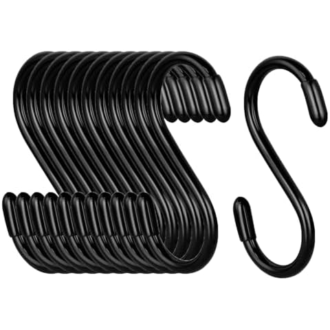 REUOMPE 12 Pack Non-Slip S Hooks Cover