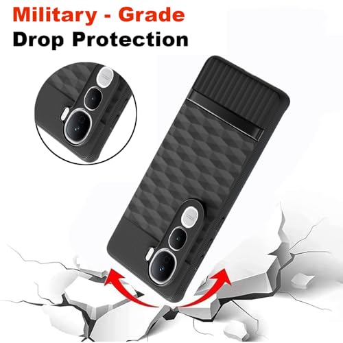 Image of Shockproof Case for Vivo Y400 Pro 5G | Full Camera Protection | TPU Flexible Mobile Back Cover for Vivo Y400 Pro 5G (Matte Black)