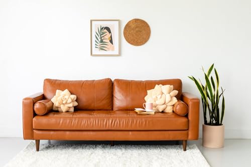 Image of Green Philosophy Co. Succulent Pillow 20 inch - Soft 3D Decorative Flower Throw Pillow, Unique Blush Peach Plush Flower Cushion, Perfect for Couch, Sofa, Bedroom Decor, Gift for Plant Lovers
