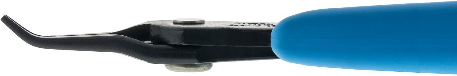 Grounded Pliers - Xuron® Tweezer Bent Nose 1.3mm Wide (450BN) For Micro Welders