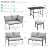 Danrelax 7 Pieces Aluminum Patio Conversation Set, All Weather Metal Frame Outdoor Furniture Set, Outdoor Patio Set for Lawn, Garden, Balcony, Poolside, Light Gray, Fireproof Board