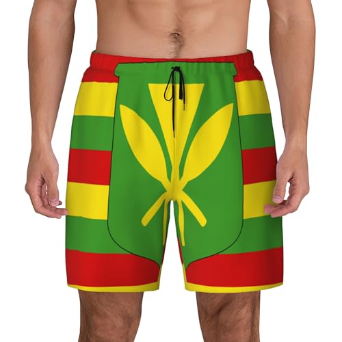 Short de plage à séchage rapide avec doublure compression homme maillot hawaïen