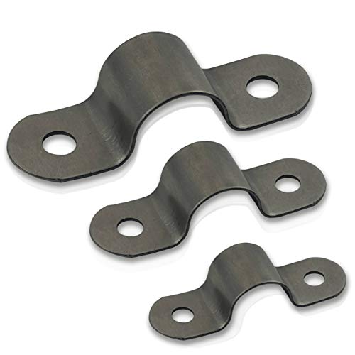 Edelstahl Rohrschelle | 3/4 Zoll - Ø26,9 mm | Bügelschelle Doppellasche U Schelle Rohr Halterung Halter Cover