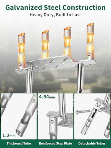 Aerador manual con 4 púas y placa ancha ajustable 36–39” miniatura 5