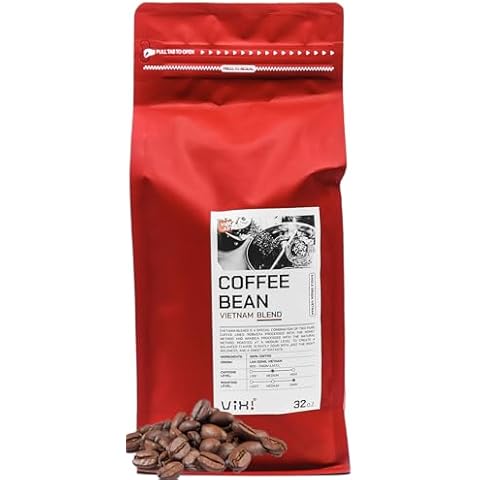 VIXI Coffee Bean Blend, 32 Ounce, Dark Roast, Whole Beans, Arabica Blend Robusta, Full Coffee Beans, Smooth and Balanced Taste, Natural Vietnamese Coffee for Hot and Cold Brew Cover