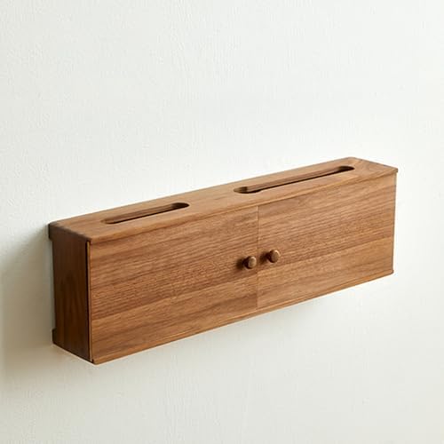 Wall Mounted WiFi Box Hider - Stylish Router Storage Cabinet & Power Strip Organizer for Living Room, Office, Bedroom - Space-Saving Cable Management Solution