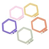 Alipis 5 piezas Aros Hexagonales Bordado Decorativos para Manualidades Punto Cruz Accesorios Duraderos y Prácticos para DIY