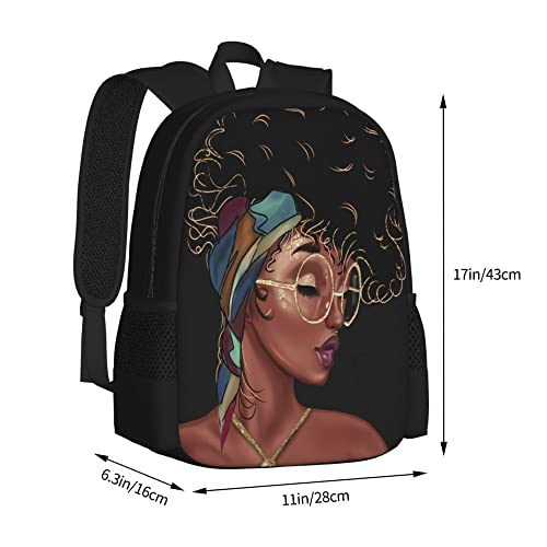 Afro Black Girl Backpack Laptop Backpack African Bookbag for Teen Women School Students Office 17 Inch3
