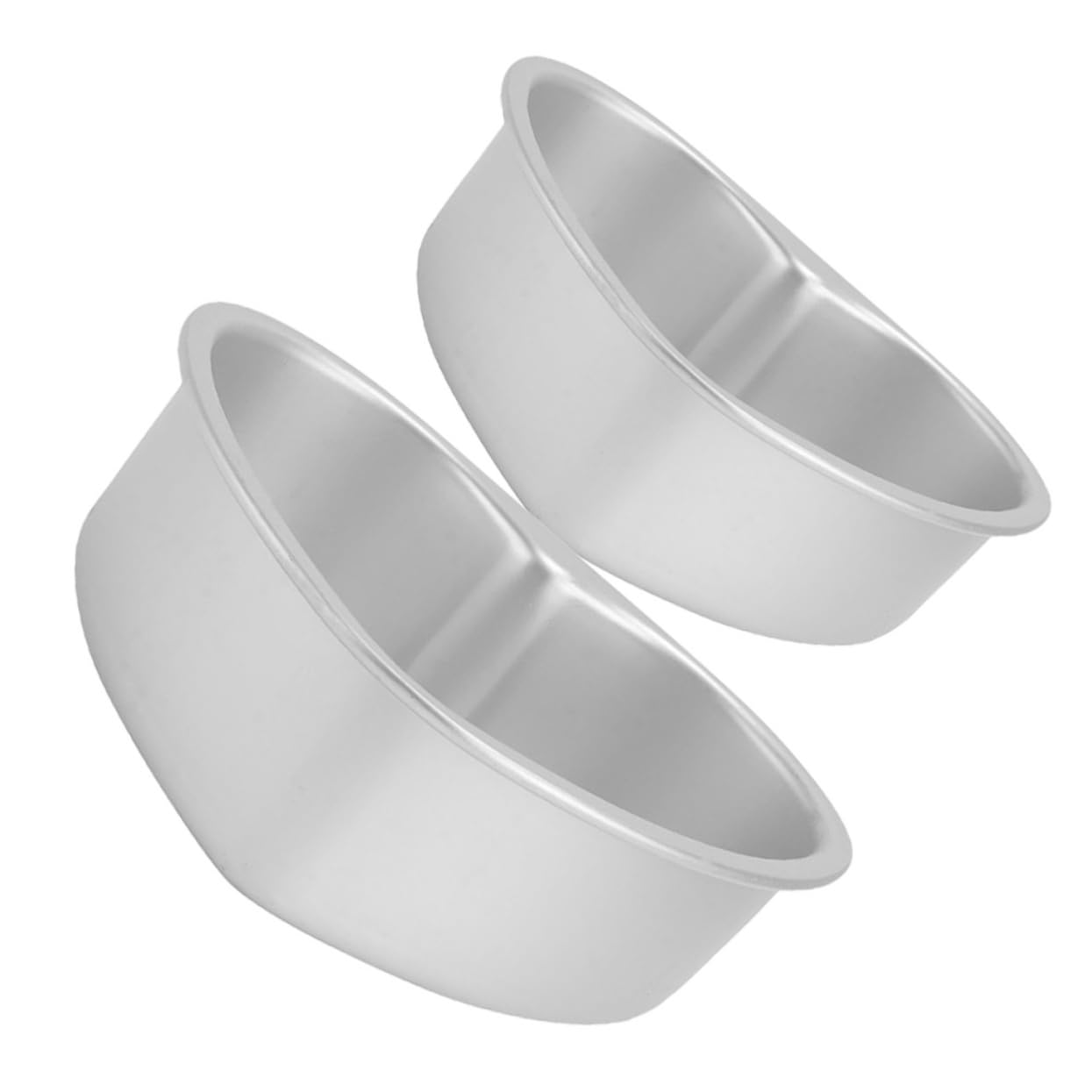 Cabilock 3 Juegos Molde De Pastel De Corazón Moldes Para Pasteles En Forma De Corazón Molde Para Hornear Para Pastel Molde Para Hornear Mousse Aleación De Aluminio 2 Piezas * 3