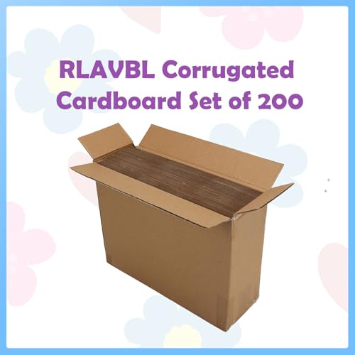 Image of RLAVBL 100 Pack 9x12 Corrugated Cardboard Sheets, Flat Cardboard Inserts for Shipping, Mailing, Packing, DIY Crafts
