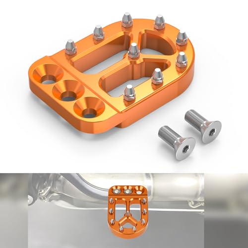 NICECNC Orangefarbener Aluminium-Bremshebel-Peg Compatible with 390 Adventure 2020–2023, Compatible with Husqvarna 701 Enduro/Supermoto, Compatible with GasGas 700 SM/ES, Siehe Ausstattung