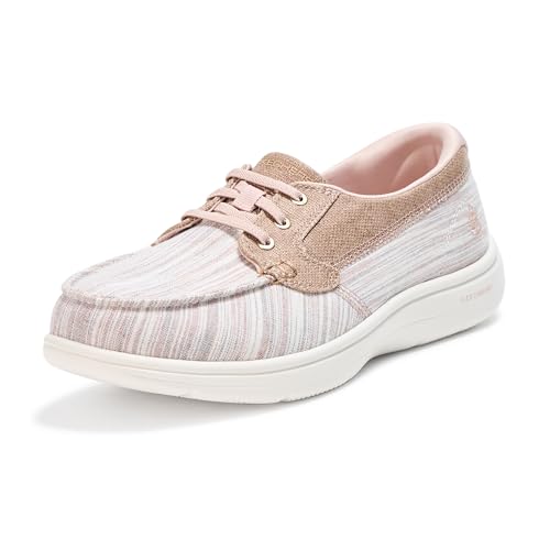 Skechers Women's Striped Canvas Boat Shoe