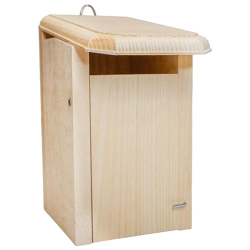 Sparrow Resistant Bluebird House – Slot Entrance & Shallow Depth Design – Eastern White Pine Nest Box – Handcrafted in Maine – Ventilated, Drainage, Easy Clean-Out – Eco-Friendly Bird Shelter