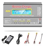 Haisito 80W 6A Chargeur de Balance Déchargeur pour Batterie LiPo/Li ION/Life (1 6S), NiMH/NiCd (1 15S), Chargeur de Balance Rc Hobby LED avec Adaptateur Secteur