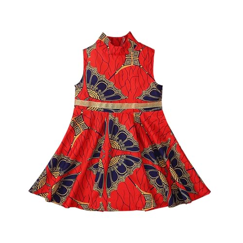 Toddler Baby Girls Dress African Clothes Infant Ethnic Style Sleeveless Dresses Casual Kids Summer Boho
