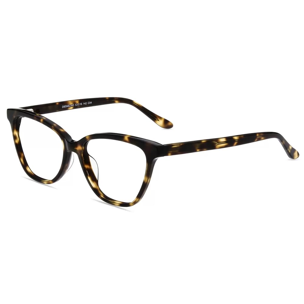 Firmoo Blue Light Blocking Glasses for Computer Reading Womens Cat Eye Acetate Frame Spring Hinge 1.5x Tortoise