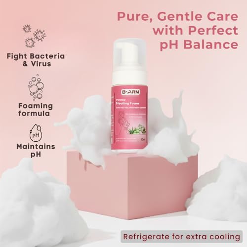 Image of B-Arm Perineal Cooling & Healing Foam for Postpartum Care| Infused with Ayurvedic Ingredients like Witch Hazel, Aloe Vera & Neem| Scientifically Tested| Cooling Foam for Hemorrhoid Irritation