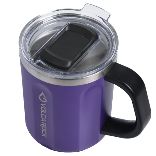 VOLCAROCK 16oz Stainless Steel Togo Coffee Travel Mug, Spill Proof Tea Mug…