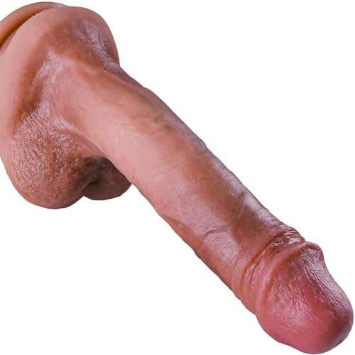 Dovadi 21CM Silikon Dildo Für Frauen Männer Ultra-realistische Venen und Hoden mit Saugnapf, Anal Dildos Sexspielzeug Gummipenis für Paare Anfänger